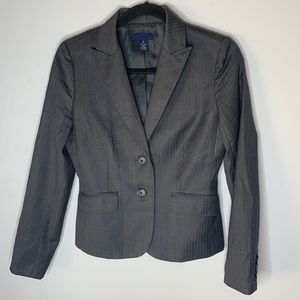 J crew gray wool pinstripe blazer suit jacket 2